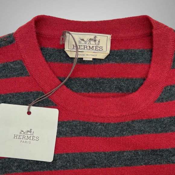 Hermes NWT Mens Crewneck Zebra Sweater EU Size S Wool Cashmere - Picture 6 of 10